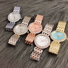 Wristwatches Rose Gold Watch For Women Luxury Bracelet Watches Stainless Steel Woman Quartz Clock Reloj Mujer Montre 230713