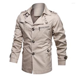 Men's Jackets Windproof Cotton Military Jacket Men Windbreaker Autumn Bomber Multi Pockets Casual Cargo Coats Motorcycle