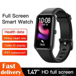 New Women's Smart Bracelet Bluetooth Wristbands Band 1.47 HD Blood Pressure Oxygen Heart Rate Metre Step Exercise Physiological Cycle C11