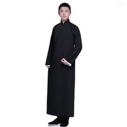 Ethnic Clothing Male Cheongsam Robe Chinese Style Costume Mandarin Long Gown Traditional ClothingTang Suit Dress Men