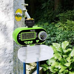 Watering Equipments Two Outlet Garden Digital Electronic Water Timer Solenoid Valve Irrigation Controller For Yard Automatic