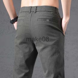 Men's Pants 2023 New Spring Autumn Classic Men's Elastic Green Casual Pants Mens Business Dress Slim Fit Jogger Stretch Long Trousers Male J230714