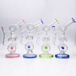 12 inch colorful Bong Water Pipes Borosilicate water pipe with bowl and quartz banger for free