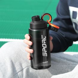 Water Bottles Outdoor Sport Bottle Large Capacity Portable Drinking Cup for Gym Tour Travel Kettle Frosted Plastic Tumbler Jug Flask 230714