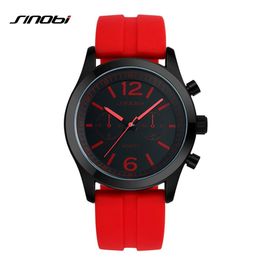 SINOBI sports Women's Wrist Watches Casula Geneva Quartz Watch Soft Silicone Strap Fashion Colour Cheap Affordable Reloj Mujer2398