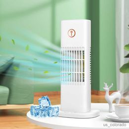 Electric Fans Portable Air Conditioner Fan Mini Air Cooler USB Air Conditioning 3 Gear Speed Air Cooling Humidifier for Home Office 300ml R230714