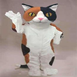 2019 Factory Calico Cat Mascot Costume Cartoon Character Adult Size Theme Carnival Party Cosply Mascotte Outfit Suit FIT Fancy197S