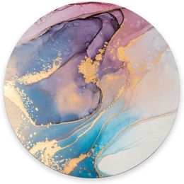 Pretty Marble Round Mouse Pad Cute Gaming Mouse Mat Waterproof Non-Slip Rubber Base MousePads 7.9x0.12 Inch