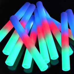 Other Event Party Supplies 12 15 30 60Pcs Foam Glow Sticks Bulk Colourful LED Light Stick in The Dark for Wedding Concert Christmas 230713