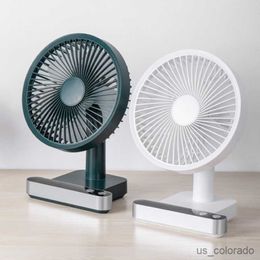 Electric Fans 4000mah Desk Fan USB Oscillating Fan with Adjustable Head 4 Speeds Mini Size Desktop Fan for Home Office Outdoor Travel R230714