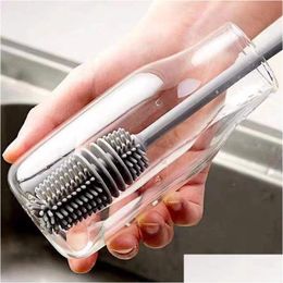 Cleaning Brushes Sile Bottle Brush With Long Handle For Baby Bottles Sports Vase And Glassware Drop Delivery Home Garden Housekee Or Dh8Z6