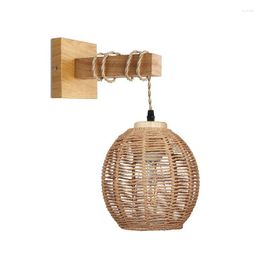 Wall Lamp Retro Japanese Bedside Restaurant Bamboo Corridor Bedroom Farmhouse Country Indoor Background