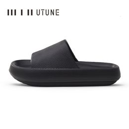 Slippers UTUNE Large Size Sippers Men Platform Shoes EVA Soft Indoor Slides For Men Anti-slip Summer Sandals Women Bathroom Shoes Shower 230713