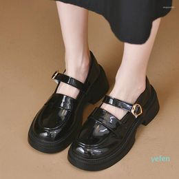 2023 Summer Dress Shoes Mary Jane Sandals Women Mid Heels Platform Fad Slingbacks New