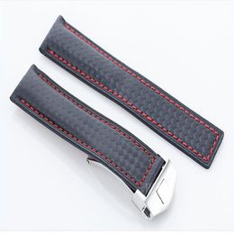 Fashion style high-end and generous AUTO leather strap instead of brand-name strap matte watch accessories 22mm3003