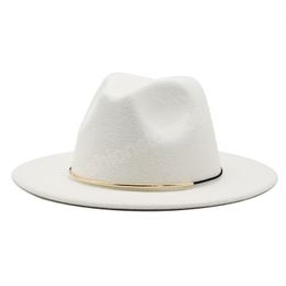 Fashion Wool Women Outback Fedora Hat For Winter Autumn ElegantLady Floppy Cloche Wide Brim Jazz Panama Big Size Caps 56-58CM