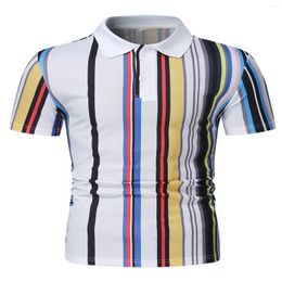 Men's T Shirts Printed Mens Button Spring Casual Summer Short Sleeved Shirt And Abstract Blouse Cotton