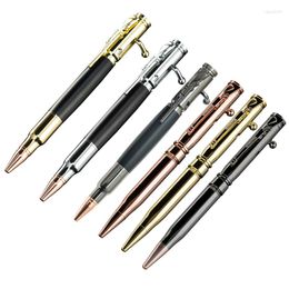 Men Signature Gel Pen 1.0mm Metal Bolt Action Quick Dry Black Ink Smooth Tip For Doodling Drawing Painting Boys Man