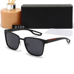 New luxury Retro Polarized Sunglasses men metal Square frame designer Suitable High quality fashion beach driving UV400 Oculos de sol with Case box