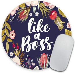 Like a bos Mouse Pad Custom Mouse Pad Customised Round Non-Slip Rubber Mousepad 7.9 Inch