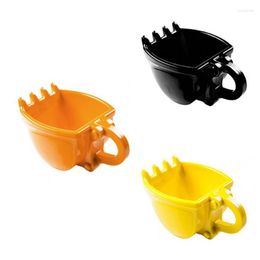 Mugs 1 Piece Creative 330ML Excavator Bucket Mould Cup Coffee Mug Water Drinking Tea Kitchen Drinkingware Orange