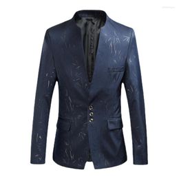 Men's Suits Korean Autumn Men Blazers Fashion Printed Single Button Casual Suit Jacket Slim Street Wear Social Clothing Wedding TUXEDO
