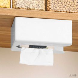 Tissue Boxes Napkins Wall-mounted Tissue Box Napkin Holders Self-adhesive Paper Towel Case Punch Free Removable Paper Box Space-saving Waterproof R230714