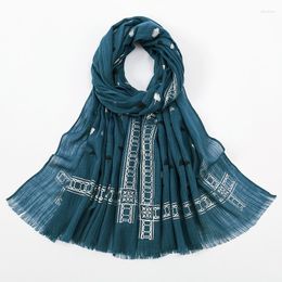 Scarves Ethnic Style Thin Silver Shawl High-quality Gauze Women Sunscreen Scarf Beach Air Conditioning Shawls