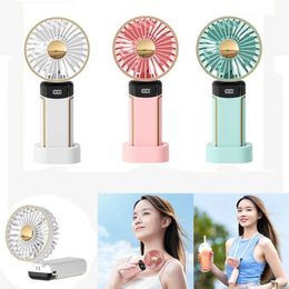 Electric Fans Lightweight Hand-held Fan Foldable Electric Fan Portable Grafted Dryer for Outdoor Travel Camping Office