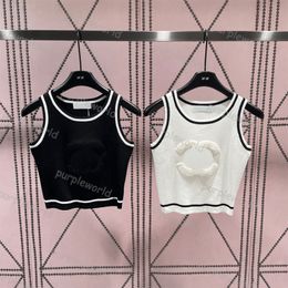 Womens TShirt Knit Top Crop Top Sleeveless Knit Casual Summer Vest Fashion Shopping Party Tank Top