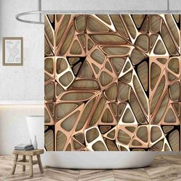 Shower Curtains Metal Luxury Leaves Shower Curtain Vintage Wooden Washable Original Bathroom Curtains Colorful Energy Home Decor