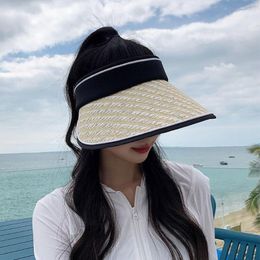 Wide Brim Hats Anti-ultraviolet For Women Sun Protection Girl Large Sunscreen Hat Summer Cap Empty Top