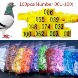 Other Pet Supplies 100PCS Bird Rings Leg Bands For Parrot Poultry Clip Number 1 100 230713