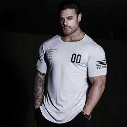 Men's T-Shirts Gym Shirt Men T Shirt Homme Short Sleeve Running T Shirt Men Print Workout Training Tees Dry Fit Top Sport T-shirt L230713