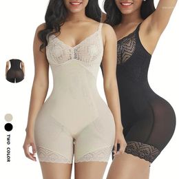 Women's Shapers Sexy Lace Shapewear Bodysuit With Open Crotch Buttocks Lifting Abdominal Control Slim Waist Cincher For Body Corsets