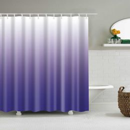 Shower Curtains Customized Gradient Shower Curtain Waterproof Colorful Blue Purple Bath Curtain With For Bathroom Decor