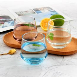 Wine Glasses Colourful Water Cup Juice Beverage Big Belly Drop Coloured Glass Beer