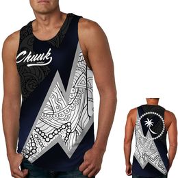 Mens Tank Tops Summer Polynesian Tattoo 3D Printed Sleeveless Fitness Muscle Vest Hipster Casual Streetwear 230713
