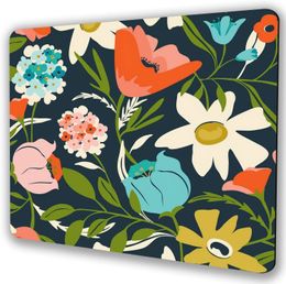 Art Flowers Mousepad Computer Mouse Pad with Personalized Design Office Non-Slip Rubber Mouse Mat 9.5X7.9 Inch