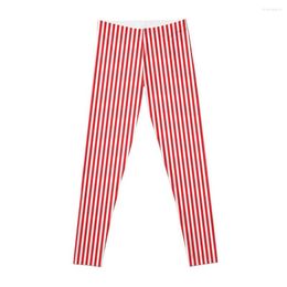 Active Pants THINNER RED WHITE VERTICAL STRIPE Leggings Sport Clothing Fitness Yoga Pants? Workout