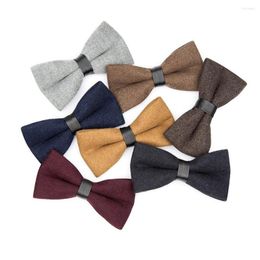 Bow Ties 10Pcs/Lot Pre-Tied Tie Mens Safe Red Cotton Bowtie Blue Man Green Bowties Grey Velvet Drop B103