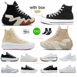 Run Star Motion Triple Black White High Low Shoe High Top Fashion Thick Platform Flat Wedding Ultra Light Comfortable Men Womens Casual Shoes