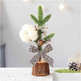 Christmas Decorations 25Cm Mini Aritificial Desktop Trees Home El Shop Mall Xmas Party Fake Tree Branch Berry Flower Decoration Acce Dhh1T