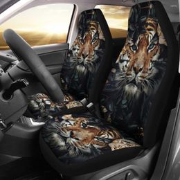 Car Seat Covers Tiger Flower Amazing Gift Ideas Pack Of 2 Universal Front Protective Cover