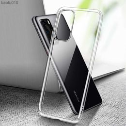 Silicone Clear Case For Huawei P20 P30 P40 Lite Mate 20 30 Pro Honour 10 20 20S 10i Mobile Phone Back Cover Soft Shockproof Shell L230619