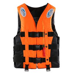 Life Vest Buoy Outdoor Adult Swimming Jacket Adjustable Buoyancy Survival Suit Polyester Children With Whistle 230713