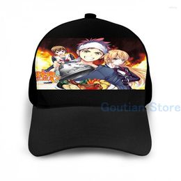 Ball Caps Fashion Food Wars! Basketball Cap Men Women Graphic Print Black Unisex Adult Hat