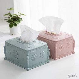 Tissue Boxes Napkins Plastic Tissue Box Cover Napkin Storage Box Living Room Organiser Car Paper Holder Napkin Container R230714