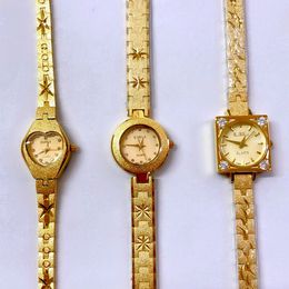 Women s Watches High Quality 2023 Luxury Watch 24K Gold Japanese Movement Lady Gift For Lovers Inlaid Diamonds Small 230714