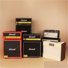 Decorative Objects Figurines Miniature Amplifier Mini Amp Box Musical Instrument Loudspeaker For Dollhouse Music Room Decoration A Dh0J6